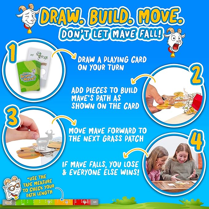 How Brave is Mave? - Never seen Before - Build Off The Edge of a Table - Laugh, Stack, and Topple - Competitive Game for Kids and Adults - Exciting Family Night Board Game