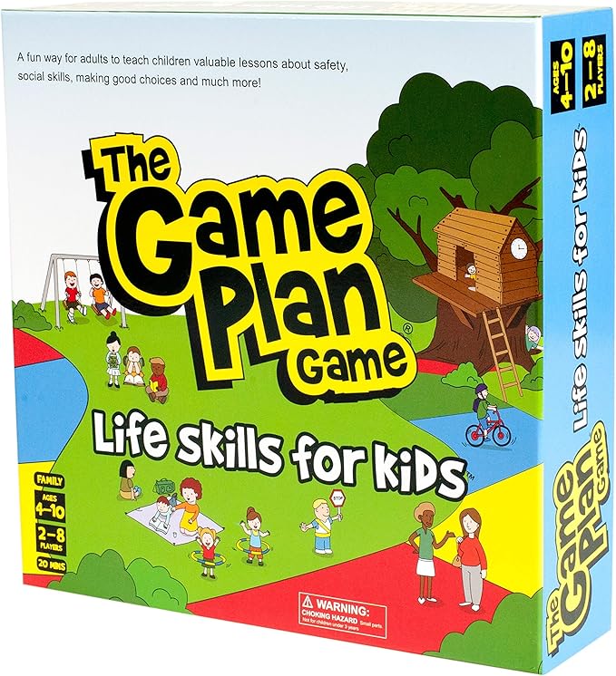 The Game Plan Life Skills for Kids Board Game, Social Skills Activities for Kids Ages 4-10, Family Board Games, Problem Solving, Feelings Management Card Games 2-8 Players