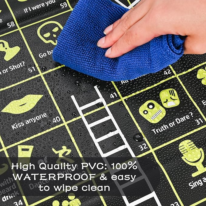 GOLDGE Tip-Land Drinking Game for Parties, Board Game Mat for Adults, Family Party Game Perfect for Parties & Family Games Nights