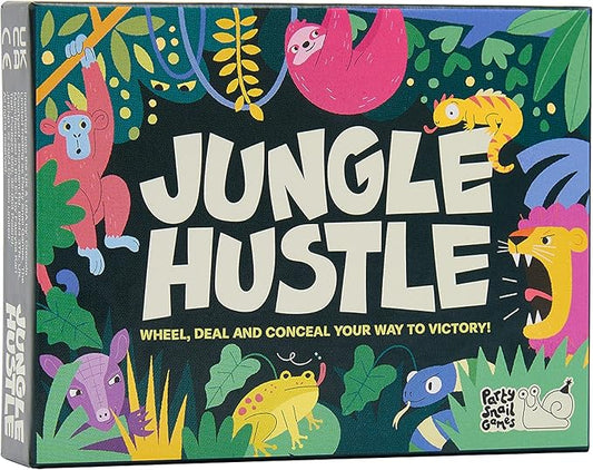 Jungle Hustle: Wheel, deal & conceal your way to victory | Avoid the Armadillos of Doom! | Quick to learn card game | Ideal for kids, teens & adults | Perfect for home or travel | Small box, huge fun!