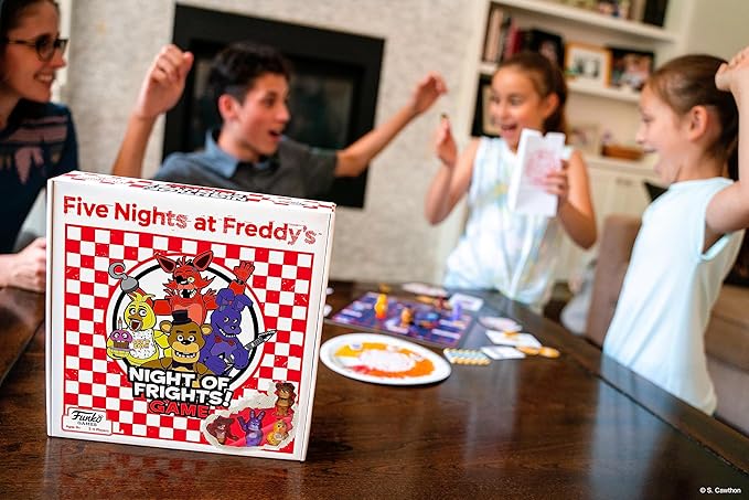 Funko Games Five Nights at Freddy's Night of Frights! Board Game | Includes 4 Sculpted Figures | 2-4 Players, Ages 8+