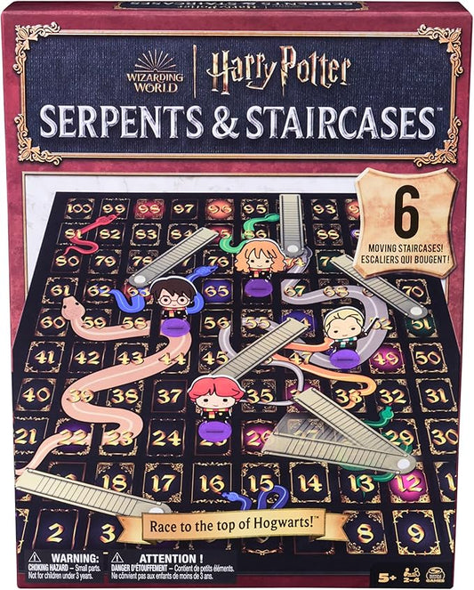 Spin Master Games, Wizarding World of Harry Potter Serpents & Staircases Classic Game, Harry Potter Game for Muggles, for Kids & Family, 1-4 Players, for Ages 5 & Up