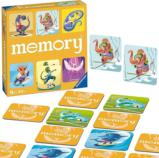 Ravensburger Dinosaur Sports Memory Game for Girls & Boys Ages 3 to 5–A Fun & Fast Dino Memory Game