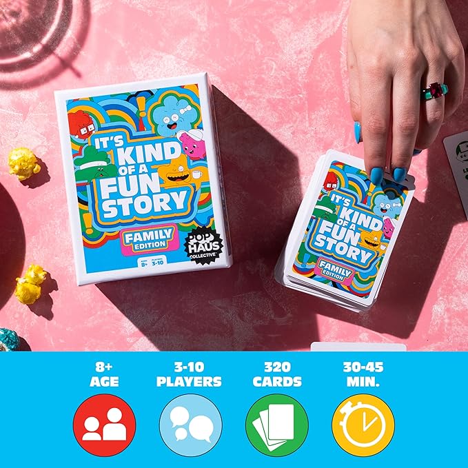 It's Kind of a Fun Story Family Edition - Hit Party Game for All Ages [Perfect for Family Gatherings, Friends, Game Nights, Sleepovers, Birthday Parties, Holidays] 3-10 Players. Ages 8+.