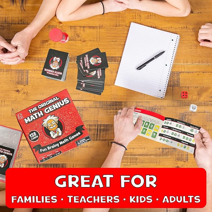 The Original Math Genius Game: an Educational Board Game of Addition, Subtraction, Multiplication, and Division for Kids Ages 6 Years and Up