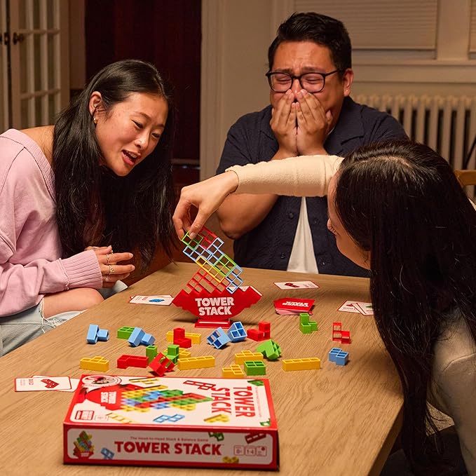 WHAT DO YOU MEME? Tower Stack - Head to Head Stacking Game by Relatable, Games for Kids 8+, Board Games for Family Night