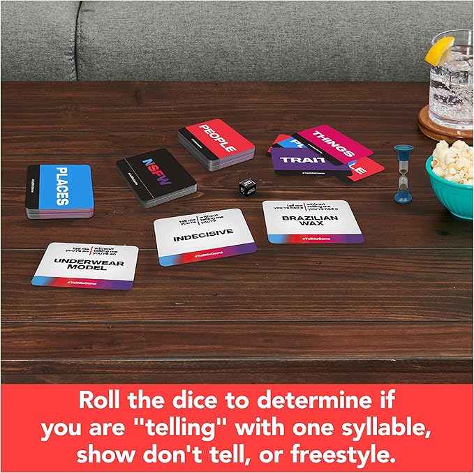Spin Master Games, Tell Me Without Telling Me, The Viral Adult Party Game for Bachelorette Parties, College, Birthdays, Friendsgiving, 2-10 Players, for Ages 18 & Up
