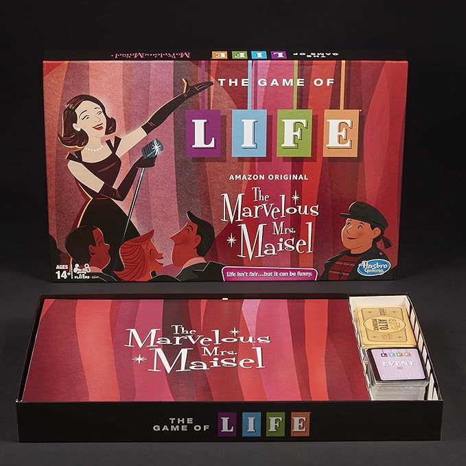 Hasbro Gaming The Game of Life: The Marvelous Mrs. Maisel Edition Board Game; Inspired by The Amazon Original Prime Video Series