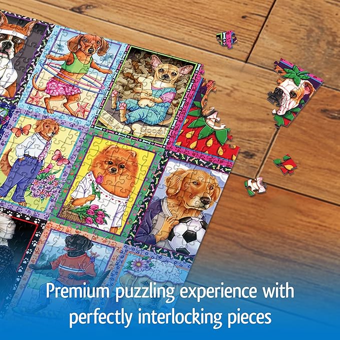 Wonder Forge Dandy Dogs 1000 Piece Jigsaw Puzzle for Adults | Unique, Perfectly-Fitting Pieces | Fun, Vibrant Imagery | Amazon Exclusive