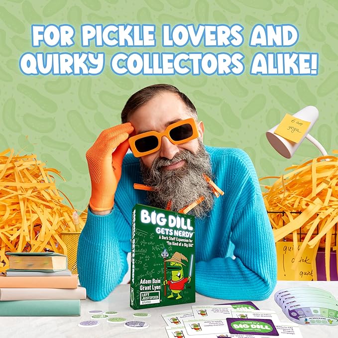 A Big Dill Gets Nerdy — Fun Party Card Game for Family Nights, Teens, Adults & Kids — Mind-Challenging Prompts with Bluffing & Exaggeration for Friends & Family