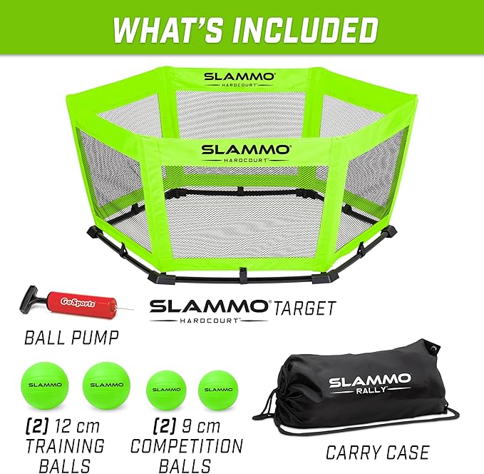 GoSports Slammo Rally - Vertical Net for Longer Rallies - Choose Original or Hardcourt Roundnet Game Set