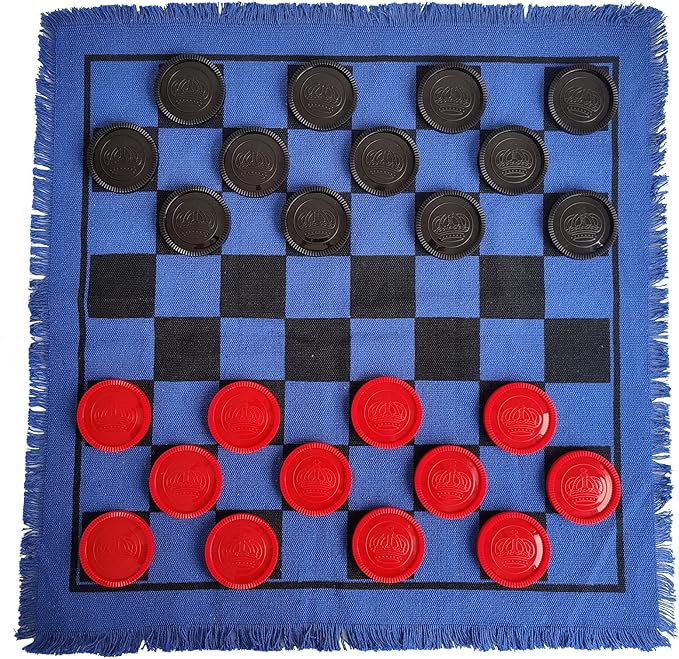 SEETOOOGAMES 24 Pieces 3 Inches Jumbo Replacement Checker Pieces Only-12red,12black
