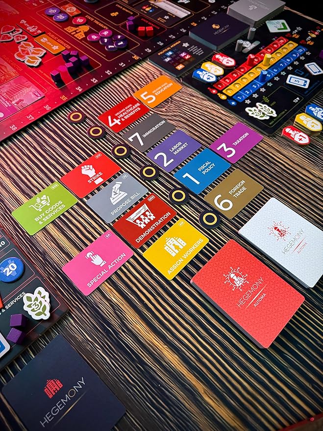 Hegemony: Crisis & Control Expansion - Add New Automas & Modules, Solo Play, Unique Asymmetric Card Driven Game Board Game, Ages 14+, 1-4 Players