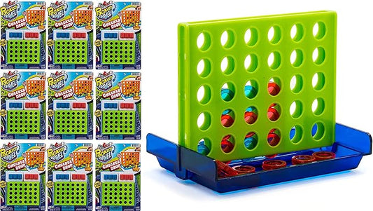 JA-RU Mini Connect Travel Game Board (12 Toys) Family Board Games for Kids. Original Pocket Travel Size Games. Fun Indoor & Outdoor Toys. Classic Checkers Party Favors. 3253-12