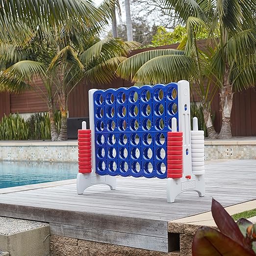 ECR4Kids Jumbo 4-To-Score, Giant Game, Red/White/Blue