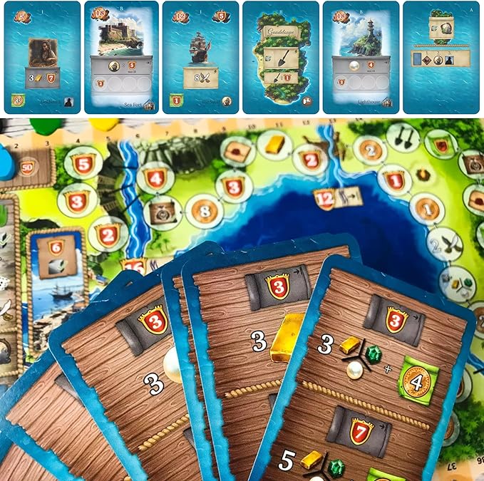 Pirates of Maracaibo Strategy Board Game, Sail The Caribbean, Upgrade Your Ship, 1-4 Players, Ages 14+