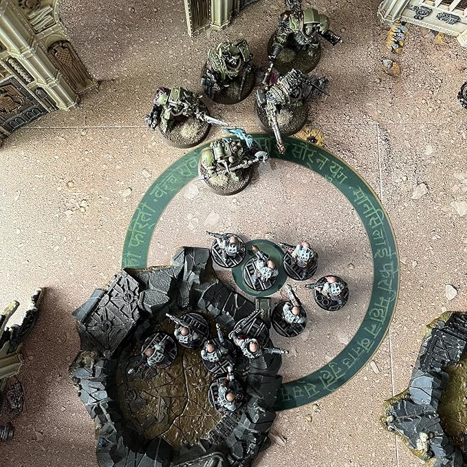 Jucoci Objective Point Markers 6PCS Set Objective Marker Compatible with WH40k Wargame (Miniature Not Included), Green