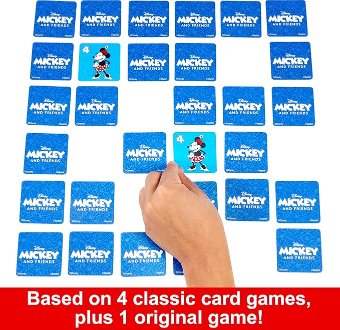 Mattel Games Disney Mickey and Friends 5-in-1 Games for Kids, Families, Game Nights, Travel, Camping & More