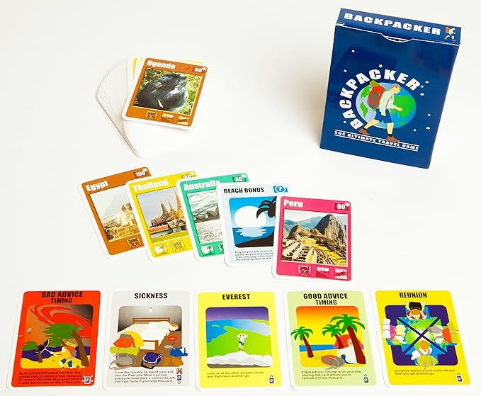 Backpacker - The Ultimate Travel Game - Fun Pocket Sized Card Game About Travelling Around The World