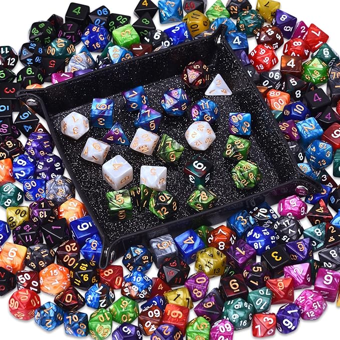 DND RPG Dice Sets 30 x 7 Polyhedral Dice (210pcs) for Dungeons and Dragons Tabletop Role Playing Adventure Games, with a Large Drawstring Bag