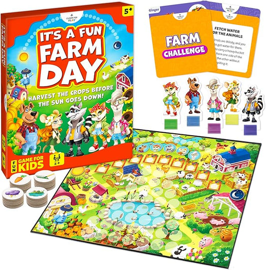 It’s a Fun Farm Day – Cooperative Board Game for Kids Ages 5–10 | Teamwork, Strategy & Memory Game for Elementary Kids, Classrooms & Family Night