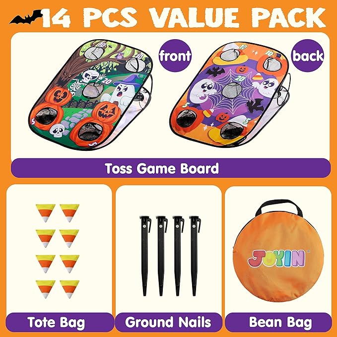JOYIN Halloween Toss Game Board with Bean Bag for Kids Outdoor Toys, Halloween Party Favor, Beach Yard Outdoor Activities, Family Party Supplies，Camping Outside Play Toy
