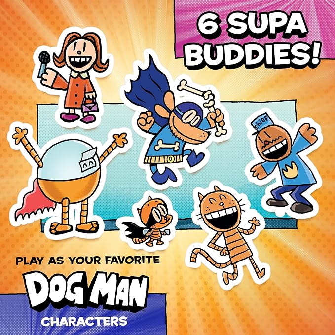 University Games, Dog Man Attack of The FLEAS Cooperative Board Game Based On The Popular Dog Man Book Series by DAV Pilkey for 2 to 6 Players Ages 6 and Up