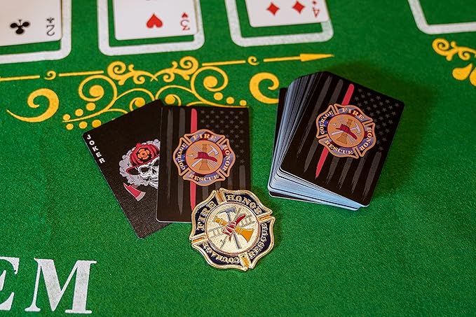 Fireman Playing Cards with Dice - Firefighter Gift Set