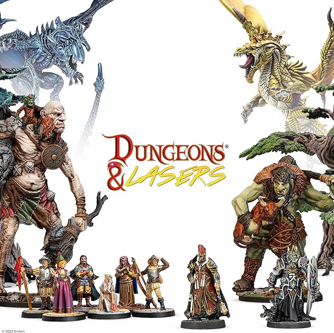 Dungeons & Lasers Swamps of Doom 29 Piece d&d Starter Set Includes Game Mat, Miniature Terrain Elements for 5E Compatible Tabletop Games and DND – Unpainted, Unassembled - Ages 14 Years and up