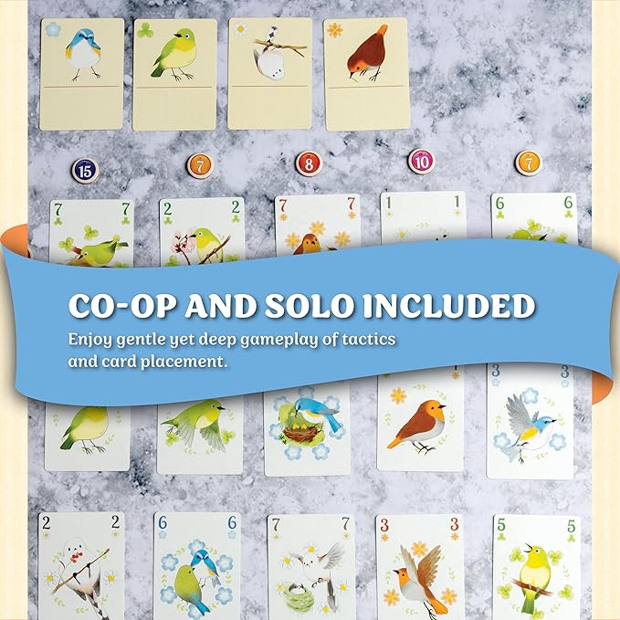 Songbirds Card Game - Fun Family Board Game for 1-4 Players - Easy to Learn Featuring Bird Art