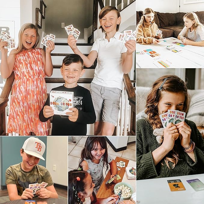 Ok2Win 3UP 3DOWN Card Game and Boom Goes The Dynamite Math Card Game and Doom On You Card Game and Mixed Doubles Dice Game Bundle - Fun Family Games for All Ages