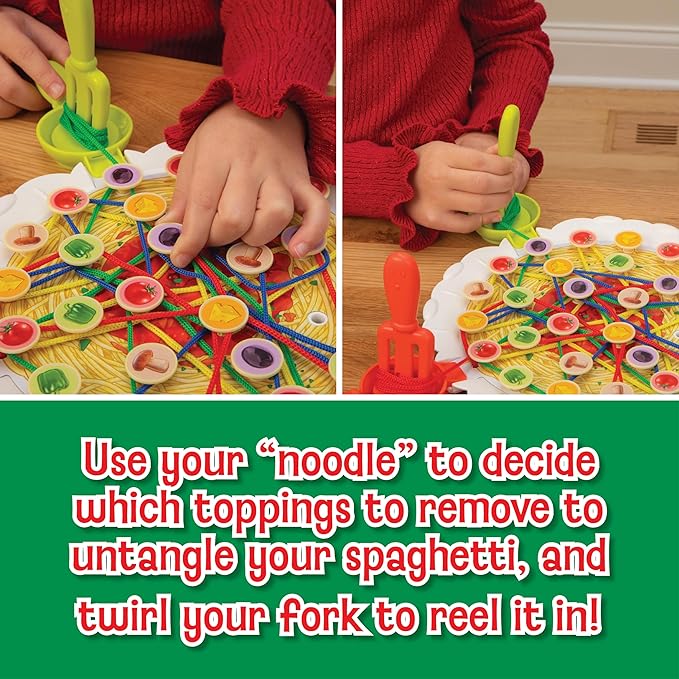 Ready Set Spaghetti Board Game – Kids Games, Family Game, Multi-Player, Board Games for Family Night, Preschool Toys, Hand-Eye-Coordination Game, Ages 6+