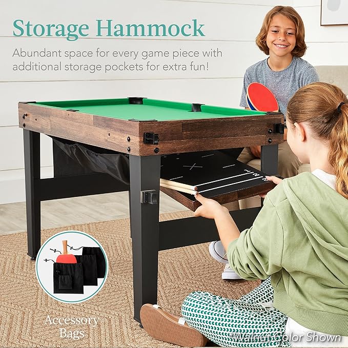 Best Choice Products 13-in-1 Combo Game Table Set for Home, Game Room, Friends & Family w/Ping Pong, Foosball, Basketball, Air Hockey, Archery, Chess, Checkers, Shuffleboard, Bowling