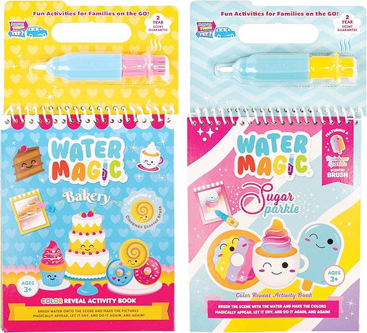 Scentco Water Magic - Patented Gourmet Scented Reusable Water Reveal Activity Books - No Mess, All Fun (Bakery and Sweet Sparkle)