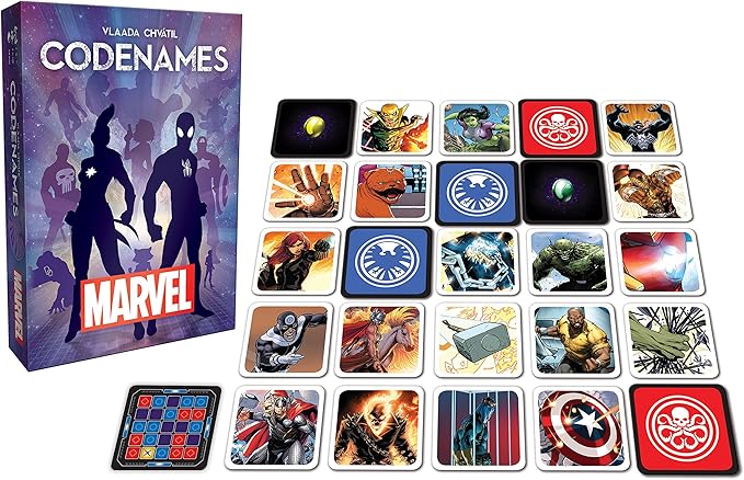 USAopoly Marvel Codenames | Based On The Hit Social Word Game Codenames | Relive Memorable Moments From The Marvel Comic Universe | Fun Board Game For The Whole Family