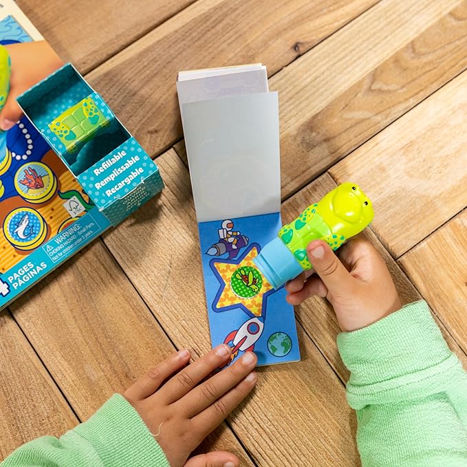 Melissa & Doug Sticker Wow!™ Sea Turtle Bundle: 24-Page Activity Pad, Sticker Stamper, 500 Stickers, Arts and Crafts Fidget Toy Collectible Character