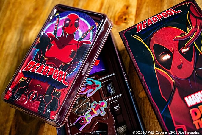 Marvel Dice Throne: Deadpool Deluxe Edition - Rolling Battle Game, Play as Deadpool With Unique Abilities, Stand-Alone Expansion & Compatible With All Heroes, Officially Licensed