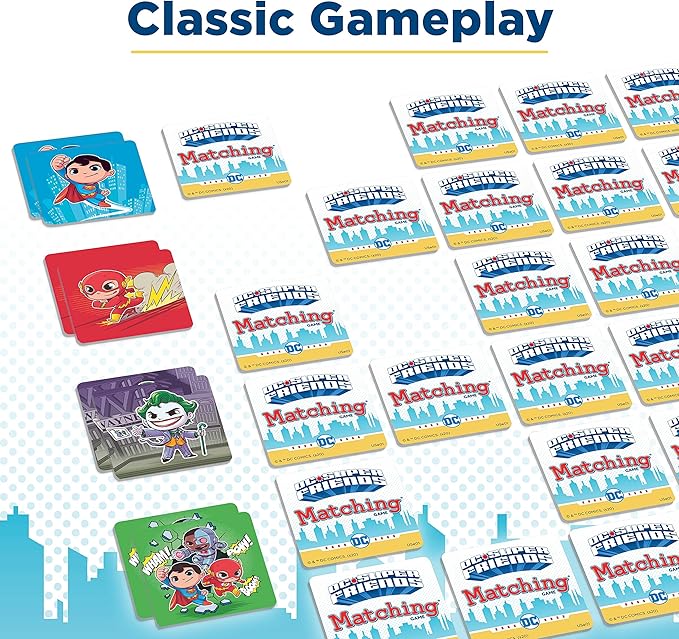 Wonder Forge DC Super Friends Matching Game for Boys & Girls Age 3 and Up - A Fun & Fast Super Hero Memory Game You Can Play Over & Over
