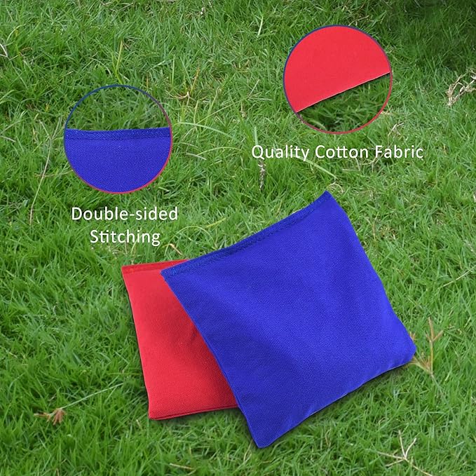 Cornhole Set, Tailgate/Regulation Size Cornhole Boards with 8 Bean Bags and Carrying Case, 3x2/4x2 Corn Hole Outdoor Game Toss Board for Adults Outside Activities