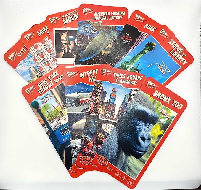 Trip Jones The Kids' Guide to New York City - Collectible Cards, Travel Spots to Play-Eat-See-Explore, Adventure & Learn, Storage Box, Stickers, Age 6+