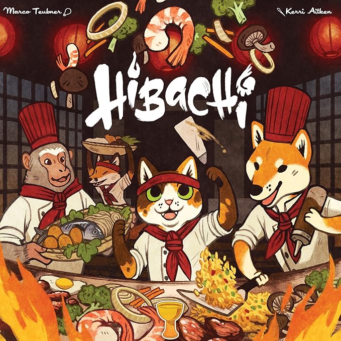 Hibachi Board Game - Fun Fast-Paced Dexterity & Strategy Game, Chef-Themed Set Collection for Kids & Adults, Ages 10+, 2-4 Players, 45 Minute Playtime