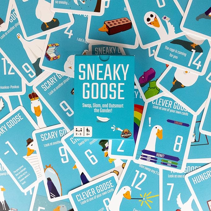 Sneaky Goose - Family Fun Strategy Card Game for Kids, Teens & Adults | Quick Thinking & Memory Game | Addictive and Entertaining | 2-5 Players | Age 8+