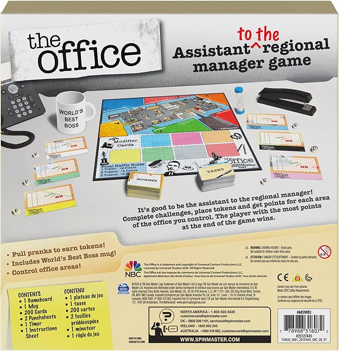 The Office TV Show, Assistant to The Regional Manager Party Game, for Adults and Teens Ages 16 and up