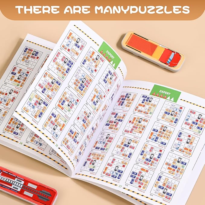 Parking Puzzler Magnetic Travel Game – Car Games Brain Teaser with 360 or 750 Traffic Jam Challenges, Logic Puzzle Toy for Kids Ages 4–12 and Parent Child Problem Solving Fun(750Magnetic)