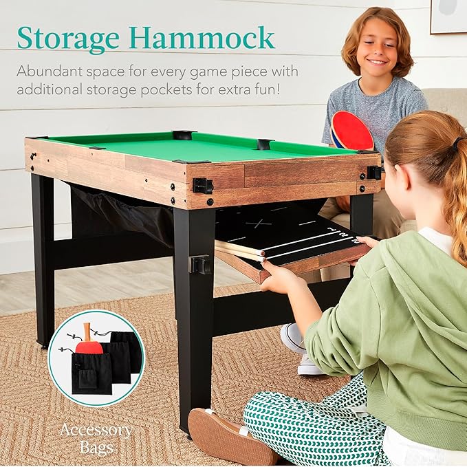 Best Choice Products 13-in-1 Combo Game Table Set for Home, Game Room, Friends & Family w/Ping Pong, Foosball, Basketball, Air Hockey, Archery, Chess, Checkers, Shuffleboard, Bowling