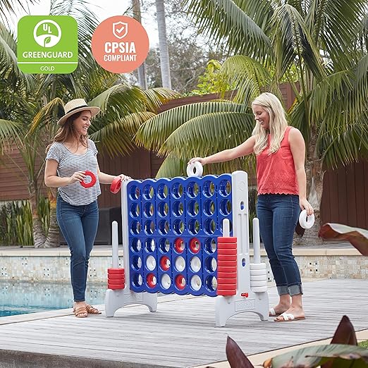 ECR4Kids Jumbo 4-To-Score, Giant Game, Red/White/Blue