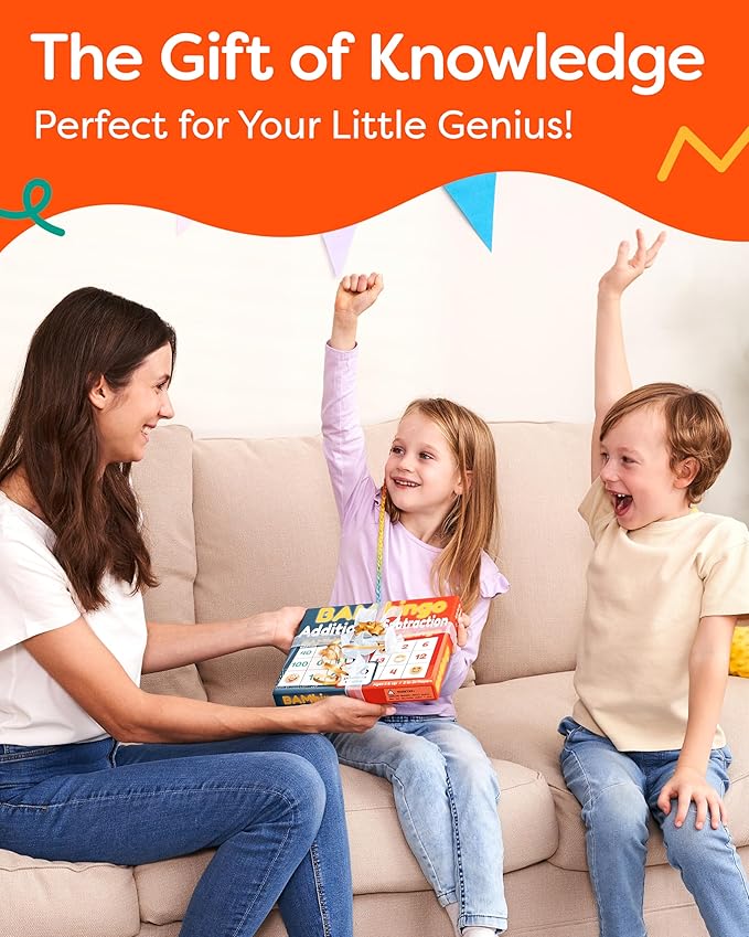 Addition and Subtraction Facts Bingo Game - 1st 2nd & 3rd Grade Educational Math Learning for Classroom & Homeschool
