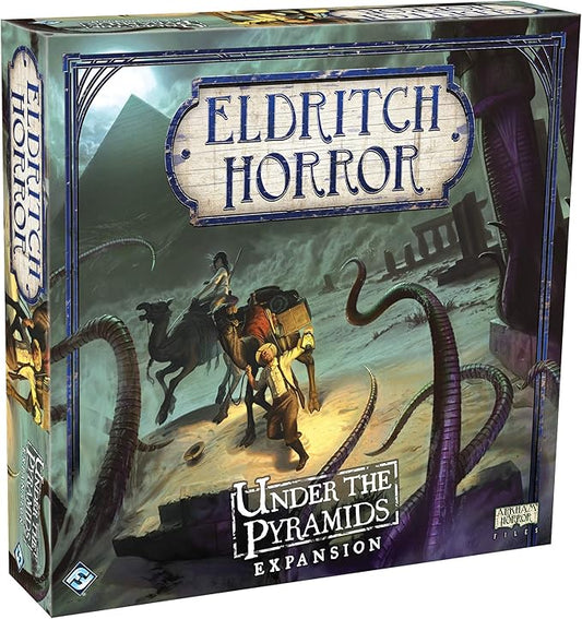 Eldritch Horror Under the Pyramids Board Game EXPANSION | Mystery Game | Cooperative Board Game for Adults and Family | Ages 14+ | 1-8 Players | Avg. Playtime 2-4 Hours | Made by Fantasy Flight Games