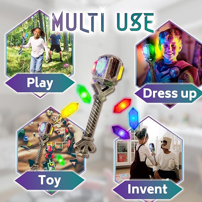 Freeze Tag Redefined: Vikings of The Northern Lights | 3-10 Players, Ages 5+ | Outdoor Games for Kids | Camping Games | Outdoor Toys for Kids Ages 8-12 | Viking Toy | Like a Glowing Thor Hammer!