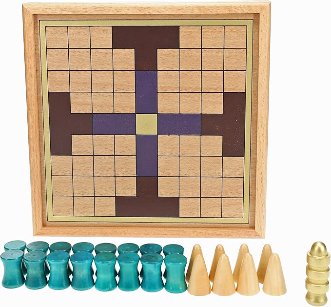 WE Games King's Table Wooden Games, Tablut Viking Strategy Board Games, 2 Player Games for Adults, Beautiful Home Decor, Wooden Board Games for Living Room Decor, Quality Birthday Gifts Museum Game